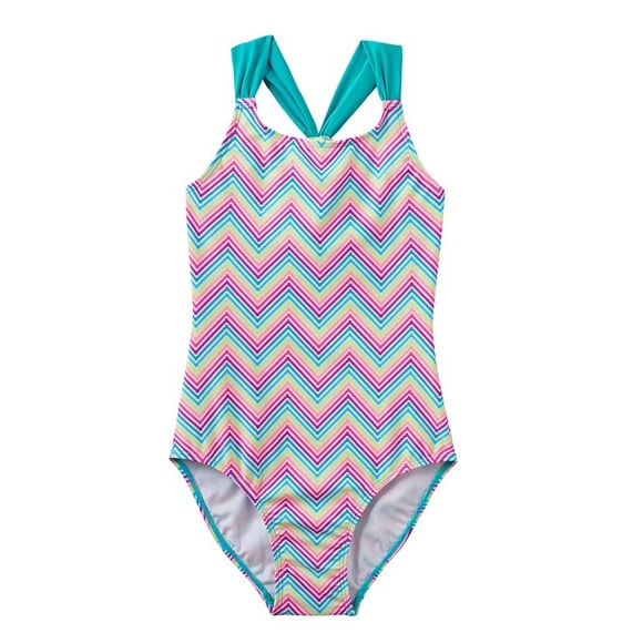 Other - Chevron patterned girls swimsuit
